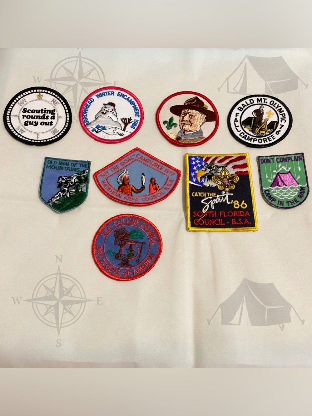 Boy Scouts Vintage BSA Patch Lot (9) 1970s 1980s NOS